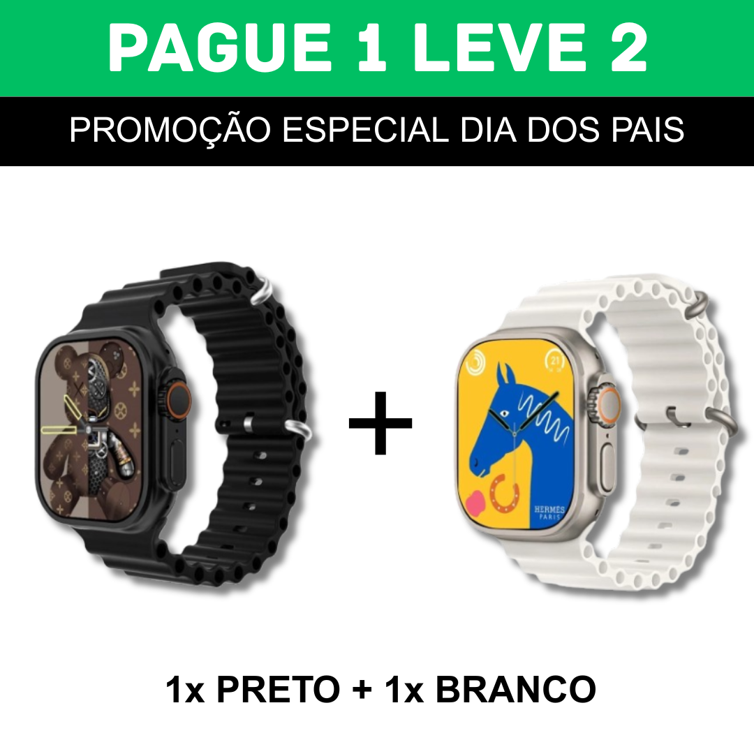 Relógio SmartWatch Série 8 Ultra (Pague 1 Leve 2)