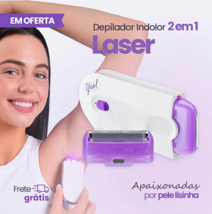 Depilador Indolor 2 em 1 LaserPro™ (Lançamento 2024)