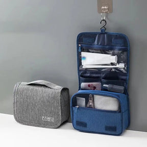 porta-maquiagem impermeável, organizador de maquiagem de viagem, bolsa de cosméticos impermeável, necessaire para viagem, saco de maquiagem Oxford, organizador de higiene pessoal, porta-maquiagem com separação seca e úmida, necessaire leve para viagem, porta-maquiagem com gancho, organizador de maquiagem portátil