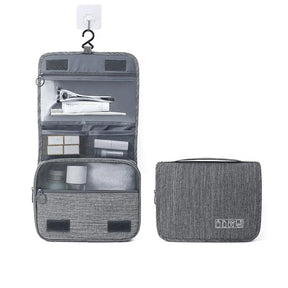 porta-maquiagem impermeável, organizador de maquiagem de viagem, bolsa de cosméticos impermeável, necessaire para viagem, saco de maquiagem Oxford, organizador de higiene pessoal, porta-maquiagem com separação seca e úmida, necessaire leve para viagem, porta-maquiagem com gancho, organizador de maquiagem portátil